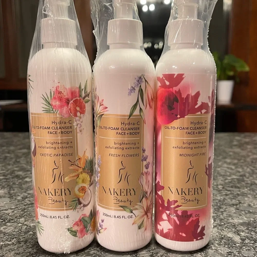 Nakery Beauty Hydra-C Oil to Foam Cleanser for Face + Body choose your scent